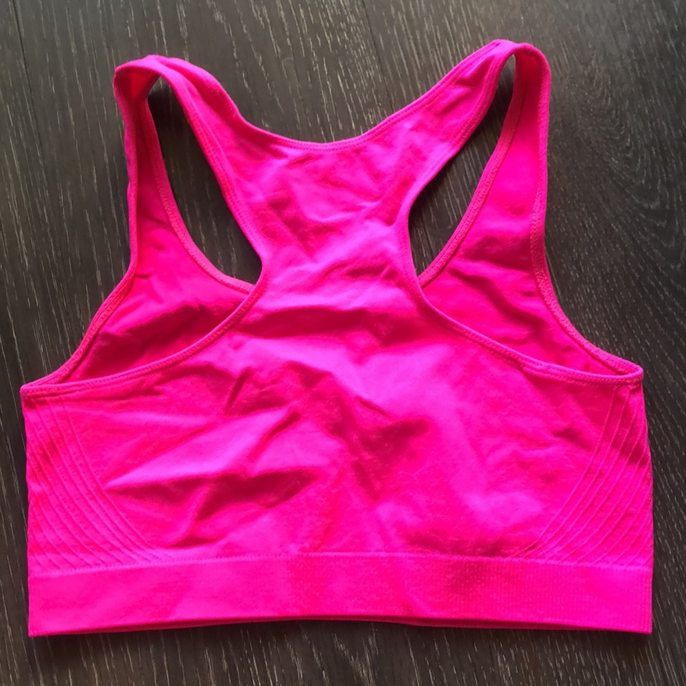 Pink Racerback Sports Bra - Picture 2 of 3
